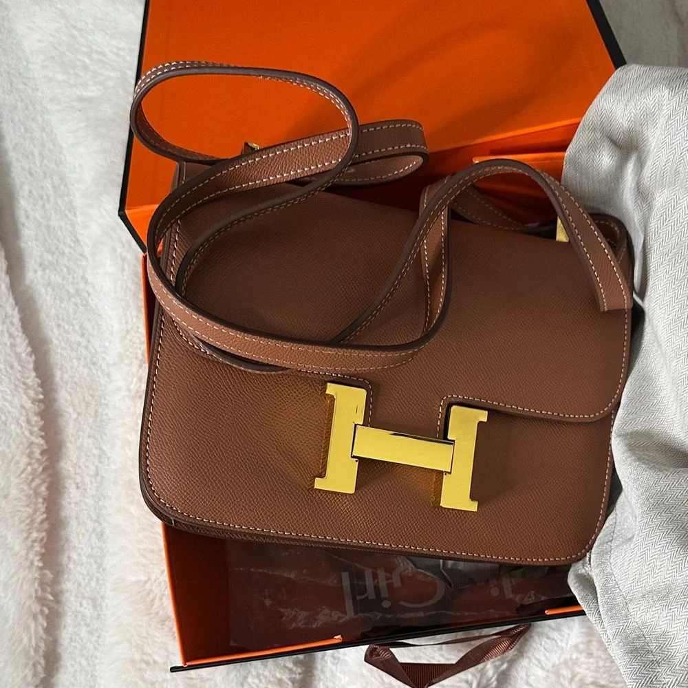 Brown Leather Men's Bag - Picture 3 of 8